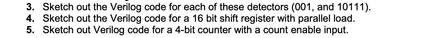 Solved 3. Sketch out the Verilog code for each of these | Chegg.com