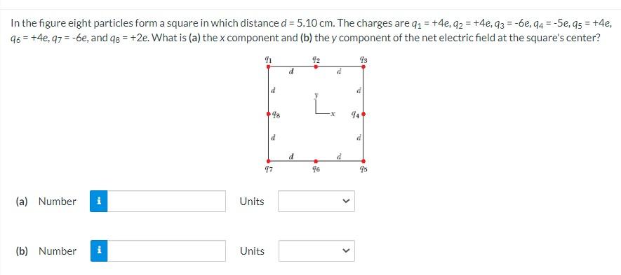 Solved In the figure eight particles form a square in which | Chegg.com