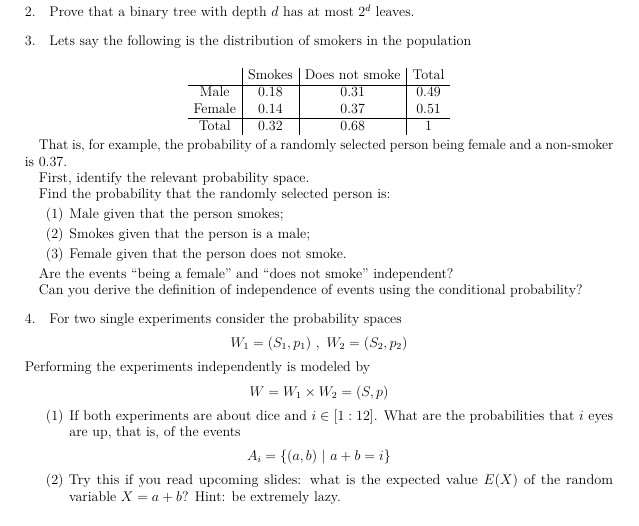 Solved 2. Prove that a binary tree with depth d has at most | Chegg.com