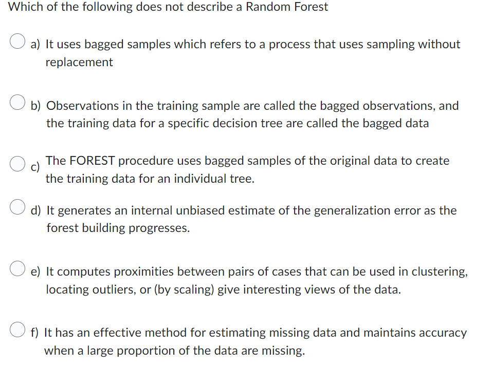 Solved Which of the following does not describe a Random | Chegg.com