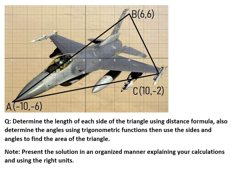 Solved B(6,6) 6 -10 28 10 C(10,-2) A(-10,-6) Q: Determine | Chegg.com