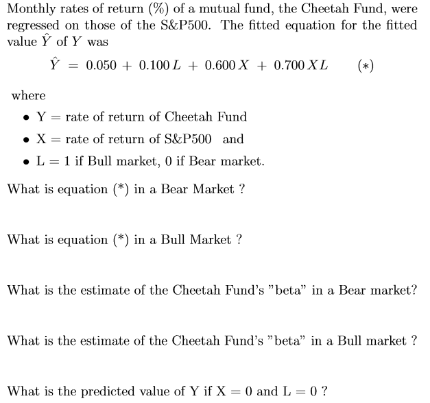 Solved Monthly Rates Of Return Of A Mutual Fund The Chegg Com