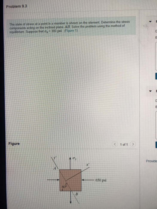 Solved Part A: determine the normal stress acting on the | Chegg.com