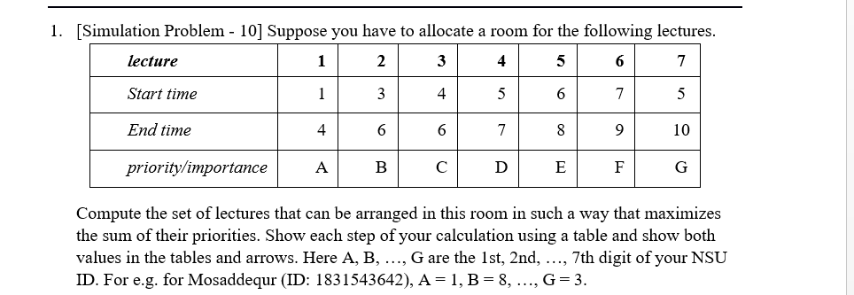 1. [Simulation Problem - 10] Suppose you have to | Chegg.com