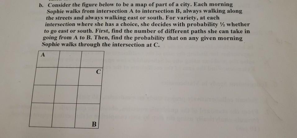 Solved B. Consider The Figure Below To Be A Map Of Part Of A | Chegg.com