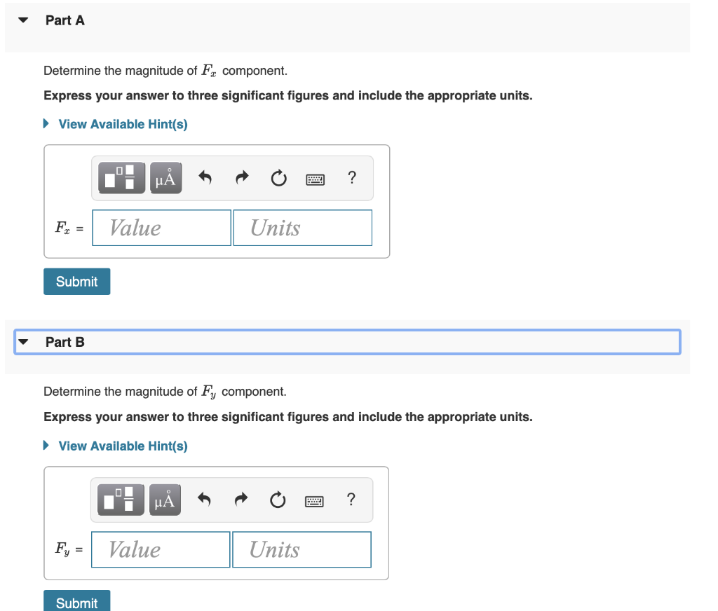 Solved The bolt is subjected to the force F, which has