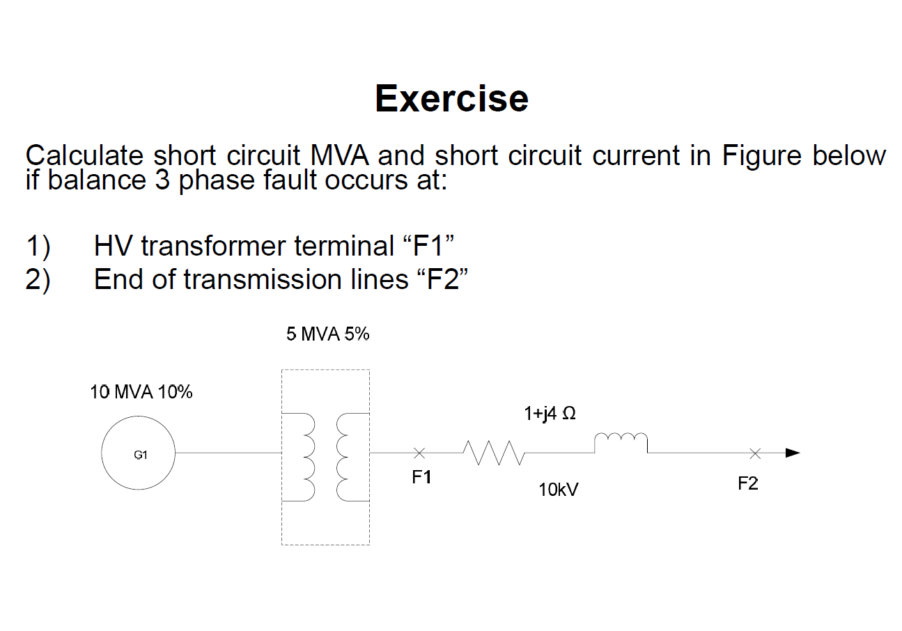 Solved Calculate short circuit MVA and short circuit current | Chegg.com