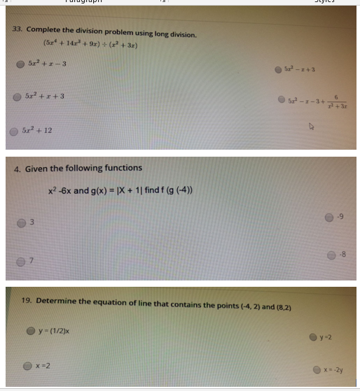 Solved 33. Complete the division problem using long | Chegg.com