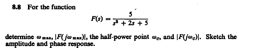 Solved 8.8 For the function F(s)=s2+2s+55 determine | Chegg.com