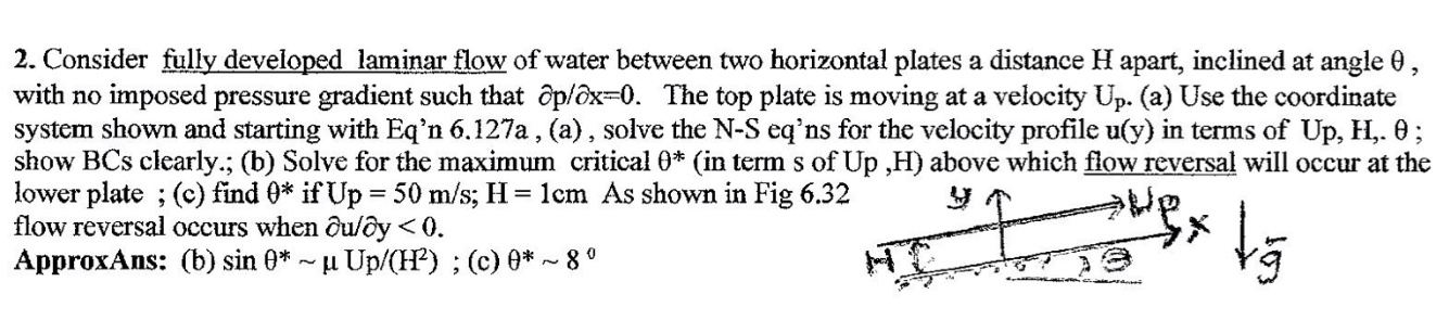 Solved 2. Consider fully developed laminar flow of water | Chegg.com