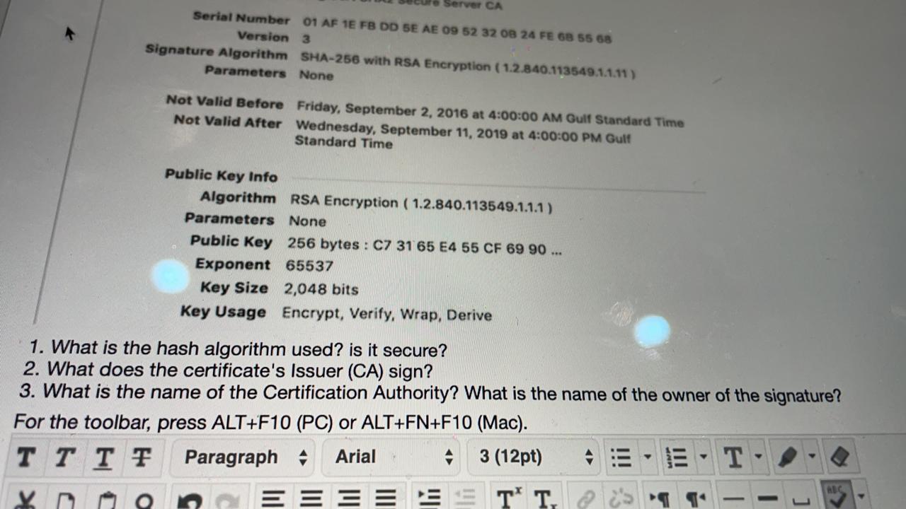 Solved A. Execute the RSA Key Generation knowing that: p = | Chegg.com