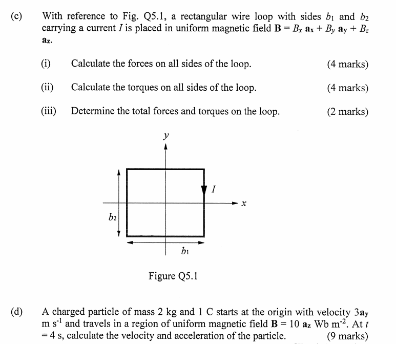 Solved (c) With reference to Fig. 25.1, a rectangular wire | Chegg.com