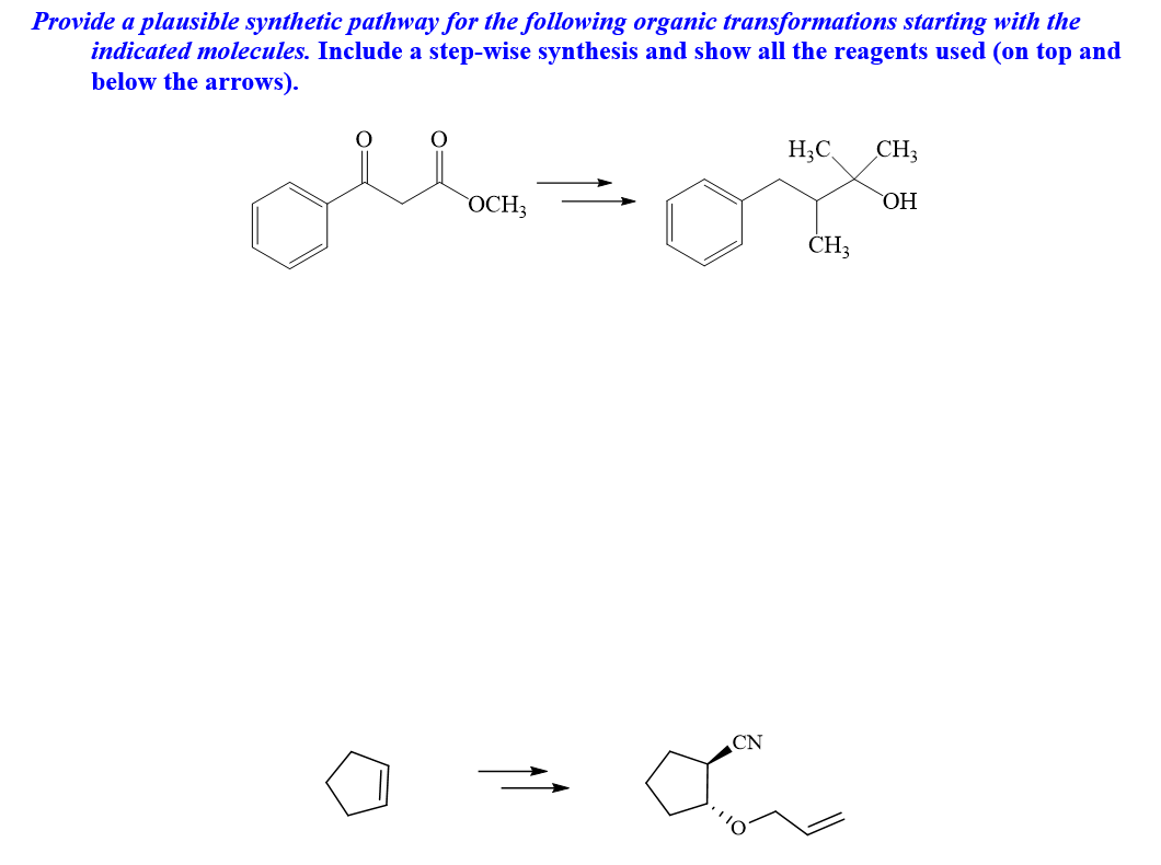 Solved Provide a plausible synthetic pathway for the | Chegg.com