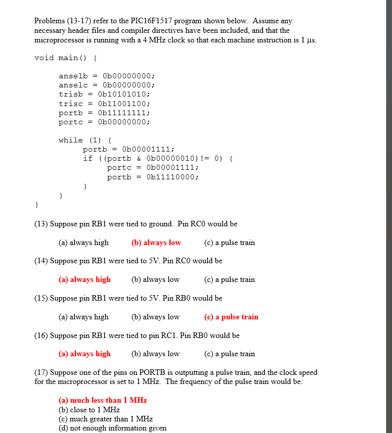 The correct answers are highlighted in red. I just | Chegg.com
