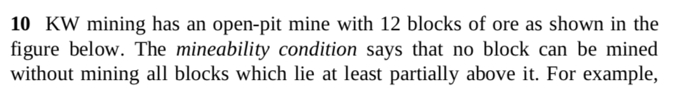 10 KW mining has an open-pit mine with 12 blocks of