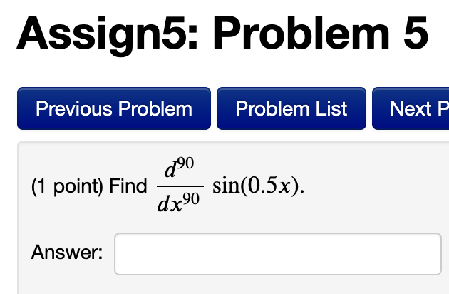 Solved Assign5: Problem 5 Previous Problem Problem List Next | Chegg.com