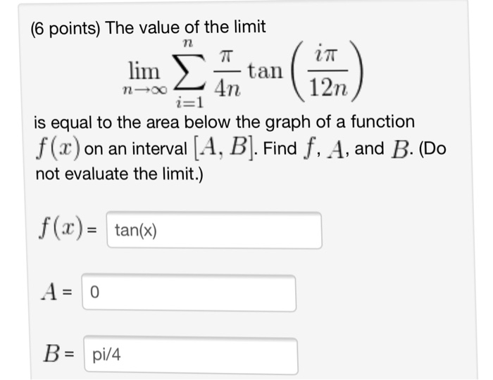 Solved The value of the limit lim_n rightarrow infinity | Chegg.com