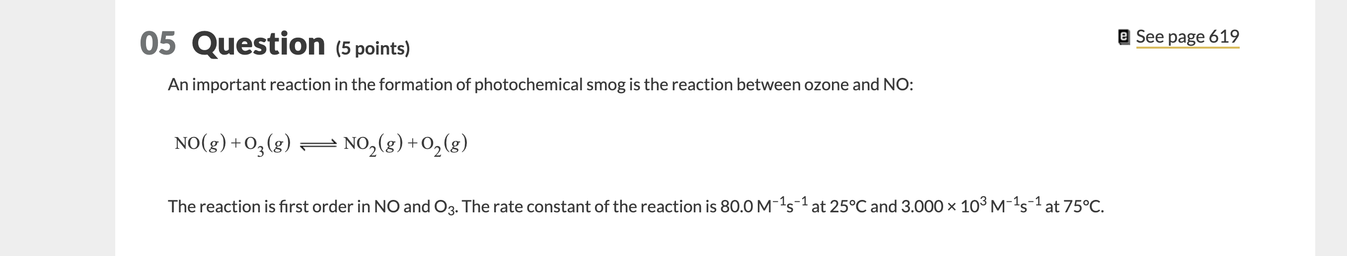 Solved 05 Question (5 points) e See page 619 An important | Chegg.com
