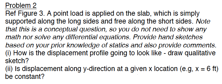 Solved Problem 2 Ref Figure 3. A point load is applied on | Chegg.com