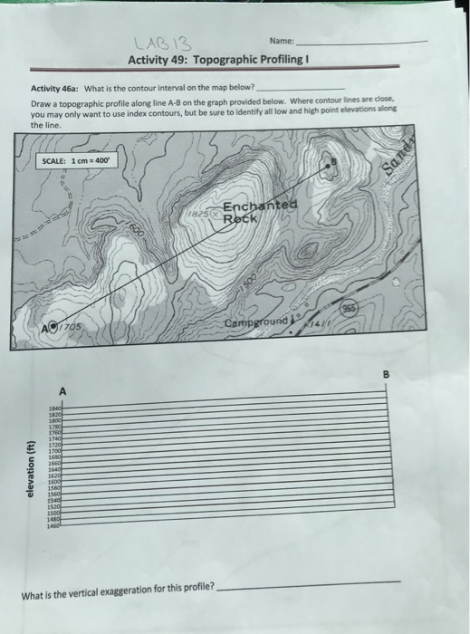 Topographic Map Lab Earth Science Map