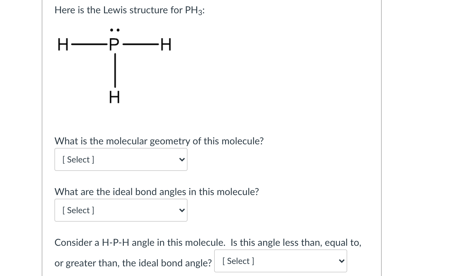 ph3 lewis structure shape