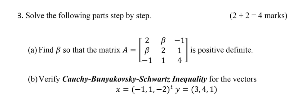 Solved 3 Solve The Following Parts Step By Step 2 2 Chegg Com