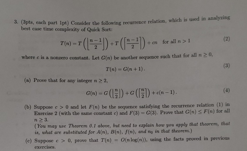 Solved 3. (3pts, each part 1pt) Consider the following | Chegg.com