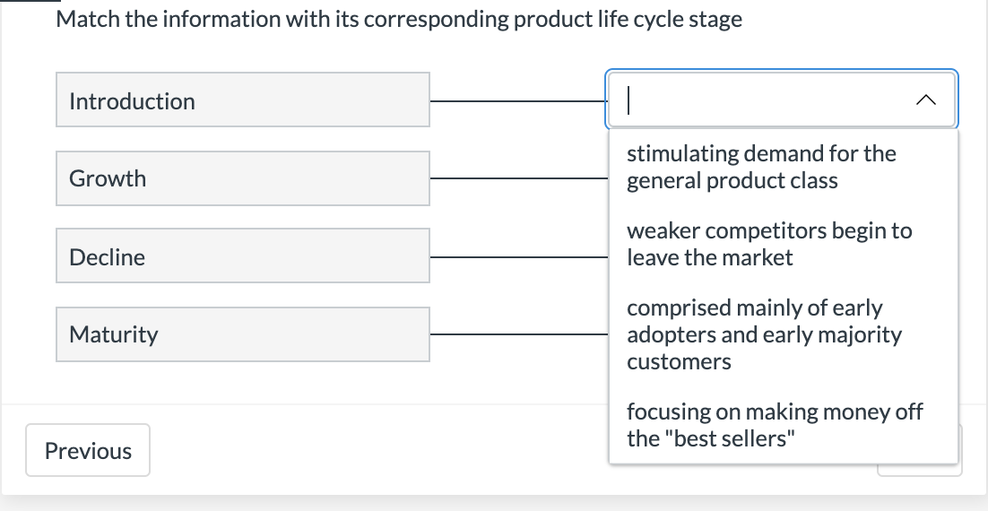 Solved Match the information with its corresponding product | Chegg.com