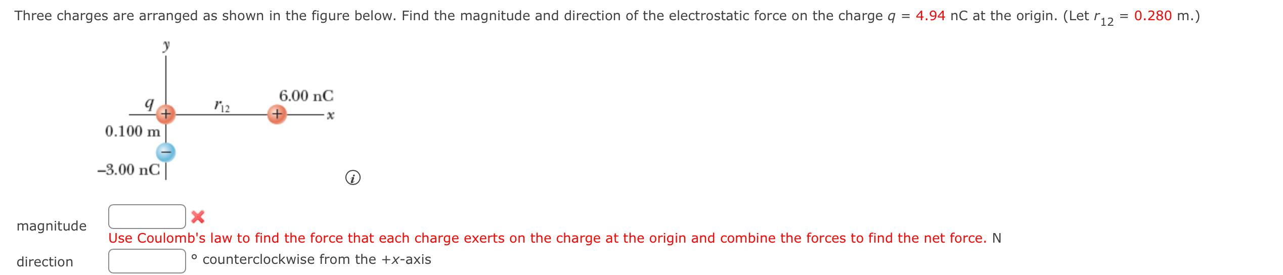 Solved Three Charges Are Arranged As Shown In The Figure 