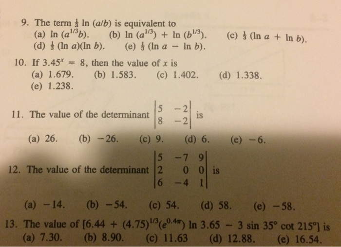 ln 1 3 value