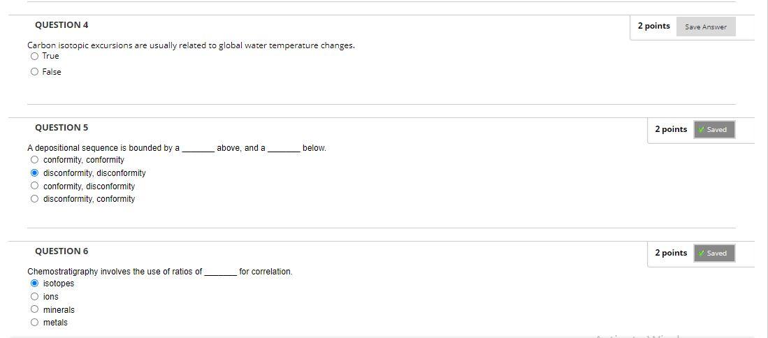 Solved QUESTION 1 2 points Save Answer Relative dating and | Chegg.com