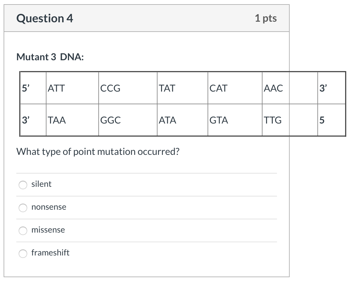 Solved Question 1 2 pts After irradiating a population of | Chegg.com