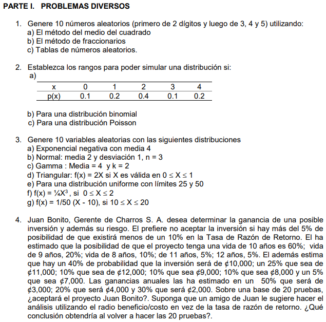 Solved 1. Genere 10 números aleatorios (primero de 2 dígitos