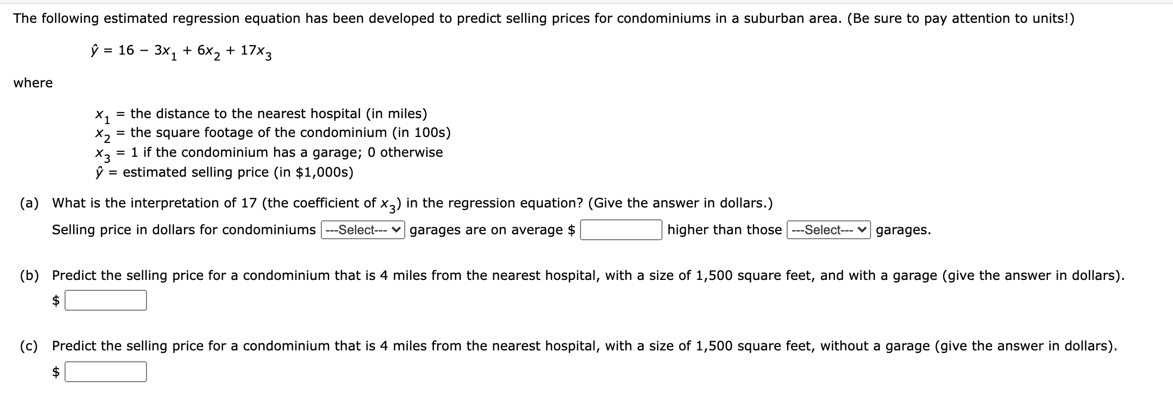 Solved The following estimated regression equation has been | Chegg.com