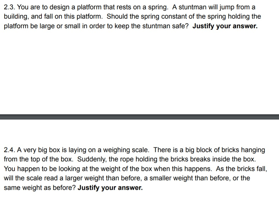 Solved 2.3. You are to design a platform that rests on a | Chegg.com