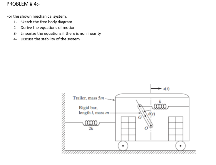 Solved PROBLEM #4:- For The Shown Mechanical System, 1- | Chegg.com