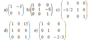 Solved Identify the elementary matrices (EM) or neither | Chegg.com