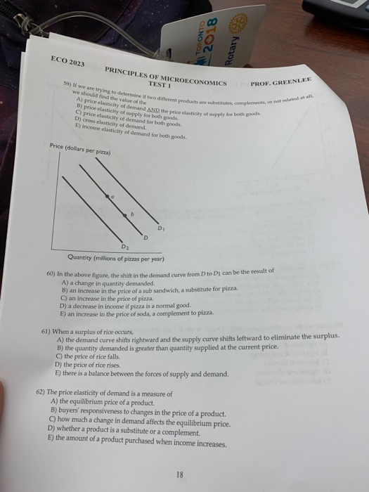 Solved ECO 2023 PRINCIPLES OF MICROECONOMICS PROF. GREENLEE | Chegg.com