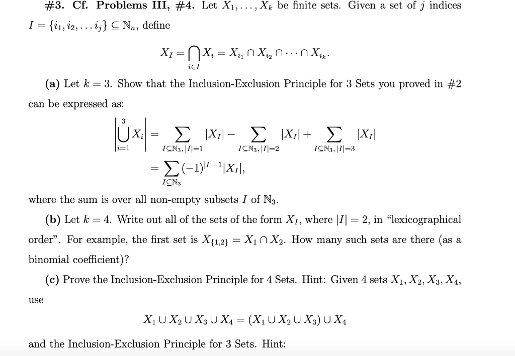 Solved 3 Cf Problems Iii 4 Let X1 Xx Be Finit Chegg Com