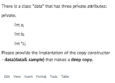 Solved There is a class "data" that has three private | Chegg.com