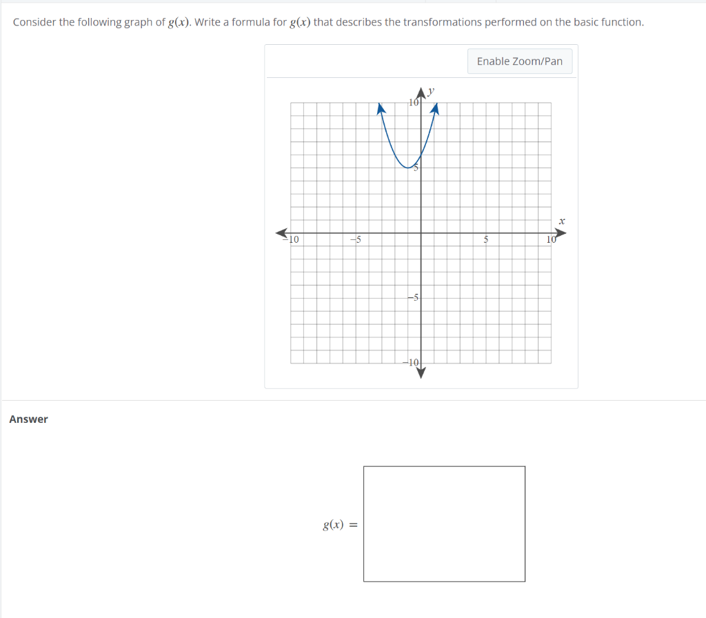 Solved Consider the following graph of g(x). Write a formula | Chegg.com