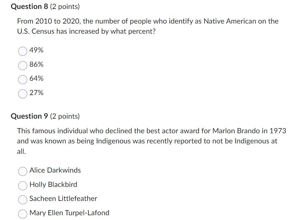 From 2010 to 2020 , the number of people who identify | Chegg.com