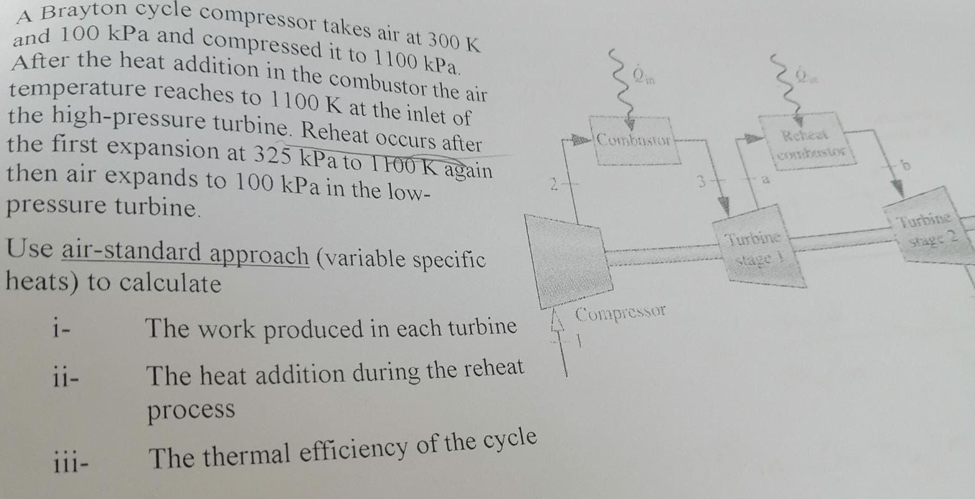 A Brayton cycle compressor takes air at 300Kand | Chegg.com