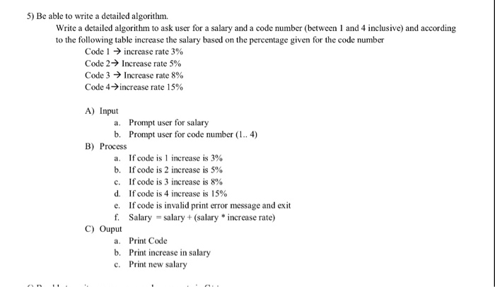 Solved Be able to write a detailed algorithm. Write a | Chegg.com