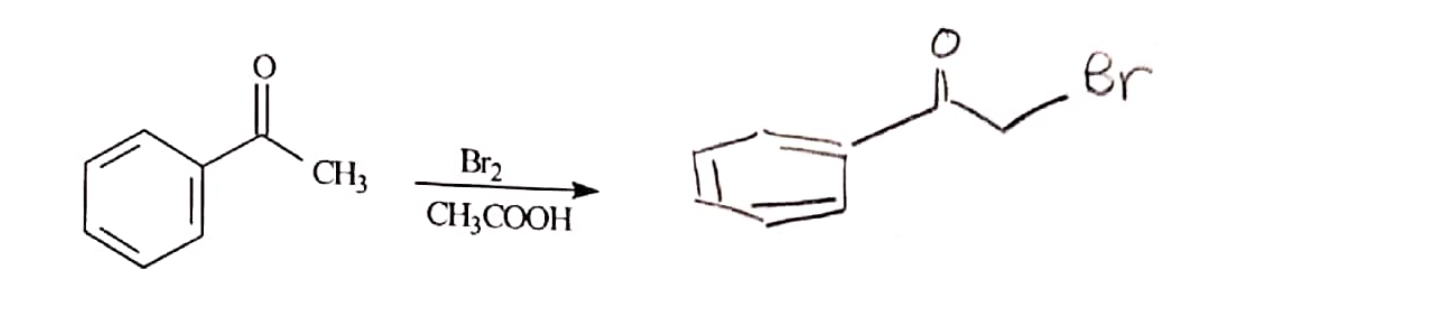 \( \underset{\mathrm{CH}_{3} \mathrm{COOH}}{\stackrel{\mathrm{Br}_{2}}{\longrightarrow}} \)