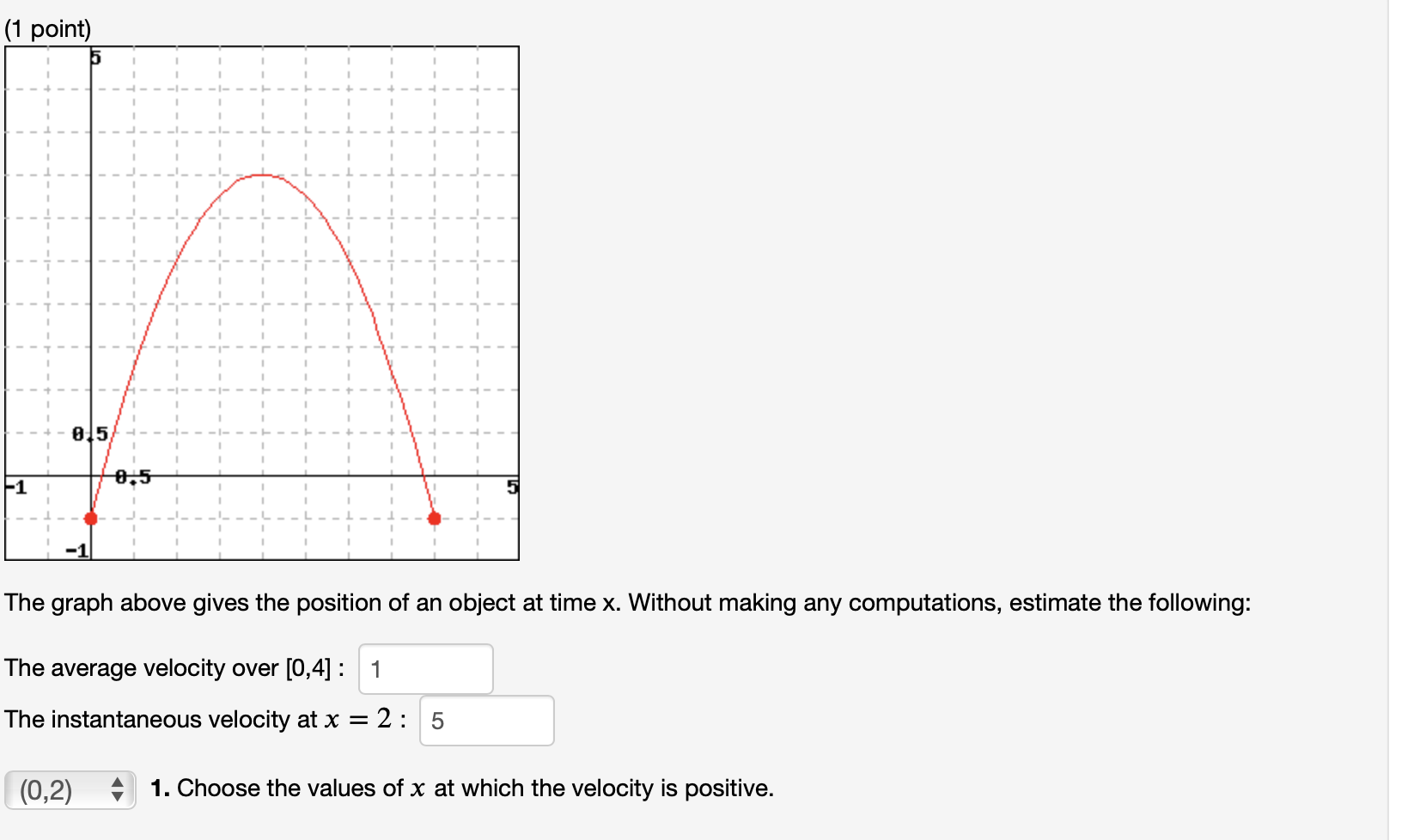 Solved (1 Point) If A Ball Is Thrown Straight Up Into The | Chegg.com