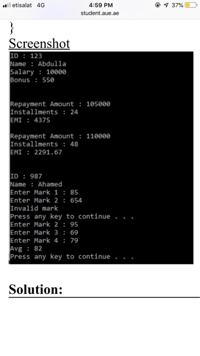 Solved Write using c++ which there should be 3 classes which | Chegg.com