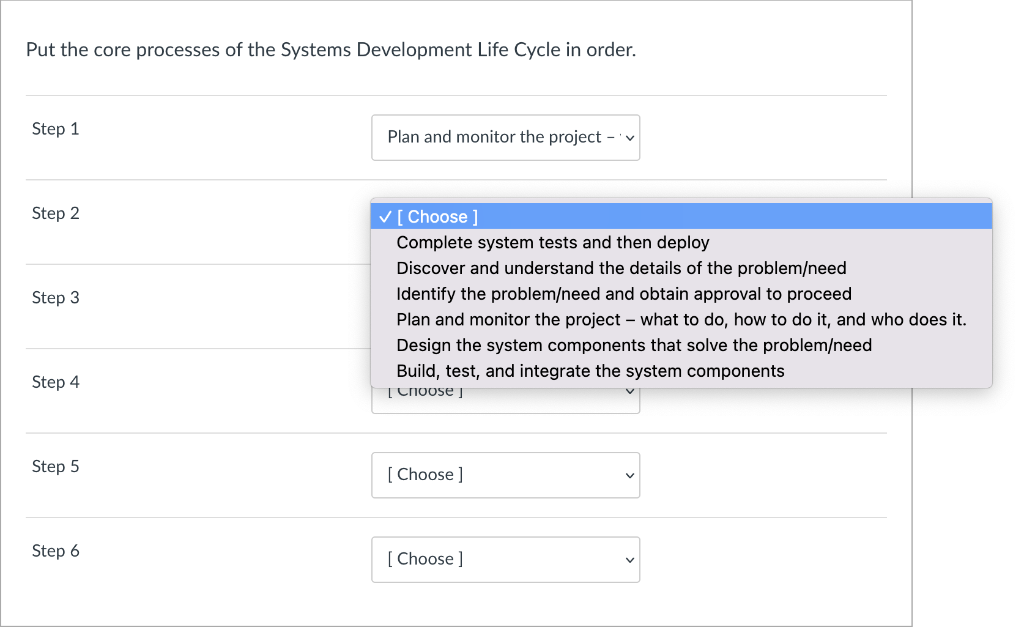 Solved Put the core processes of the Systems Development | Chegg.com