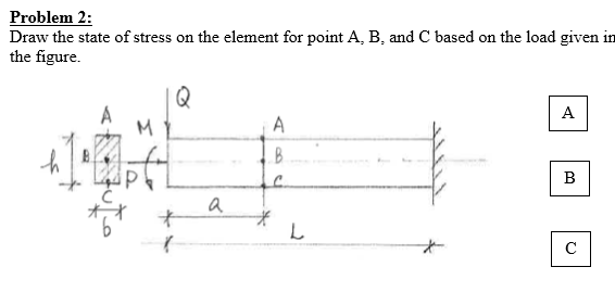 Solved Problem 2 Draw The State Of Stress On The Element Chegg Solved Problem 2 Draw The State Of Stress On The Element Chegg