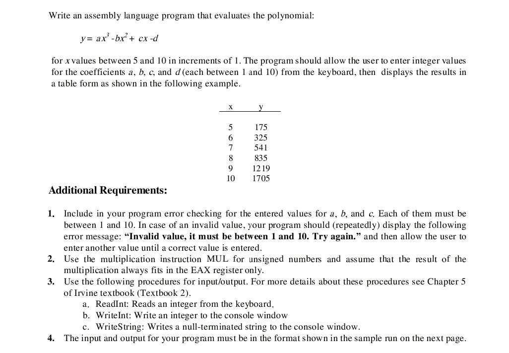 Solved Write an assembly language program that evaluates the | Chegg.com